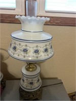 Vintage painted floral lamp