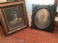 Antique framed portraits