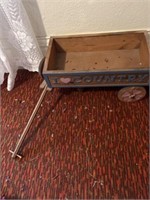 Wooden country wagon  20 in x 10 in