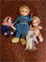 Raggedy Andy, and vintage dolls