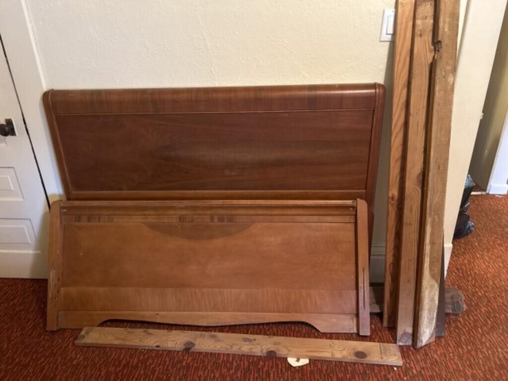 Antique head board and foot board- 54 in