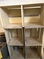 3 wood cubbies