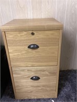 2 drawer wood file cabinet