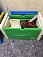 Little Tykes toy box with toys