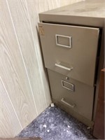 Metal 2 drawer file cabinet