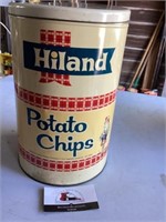 Vintage Hiland chip tin