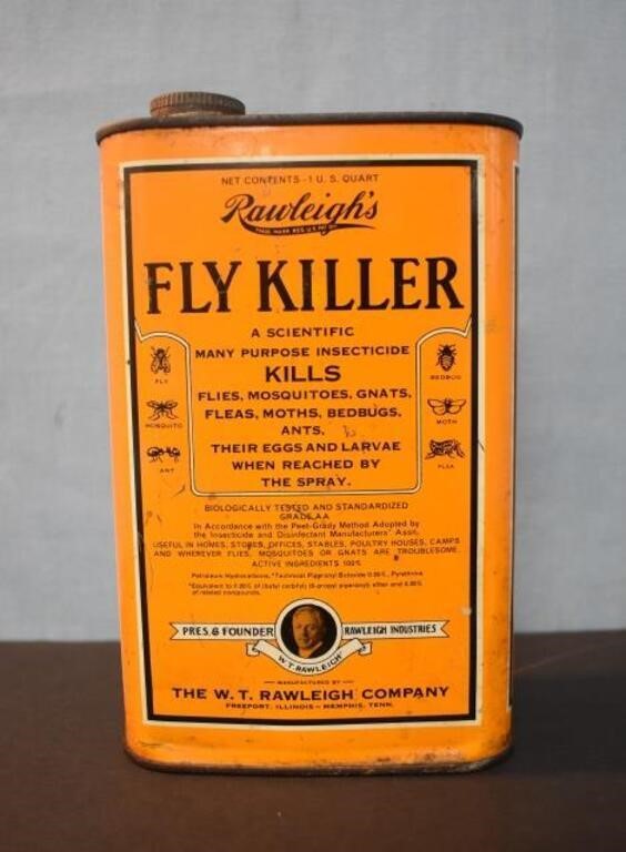 Fly Killer Tin Advertising Can