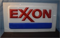 Lucite Exxon Advertising Sign