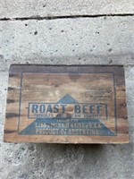 Vintage wood Roast Beef Box