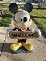 Resin Mickey Mouse welcome sign