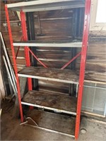 Free standing metal shelves