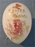Easter Painted Glass Ostridge Egg