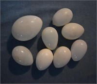Early Milk Glass Nesting Eggs
