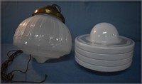 Art Deco Milk Glass Light Globes