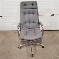 Grey Rolling Office Chair, tall back - F