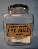 Lye Soap Advertising Jar