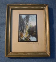 MIniature Wallace Nutting Print -Birches