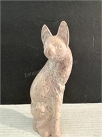 Stone Cat Statue 6”