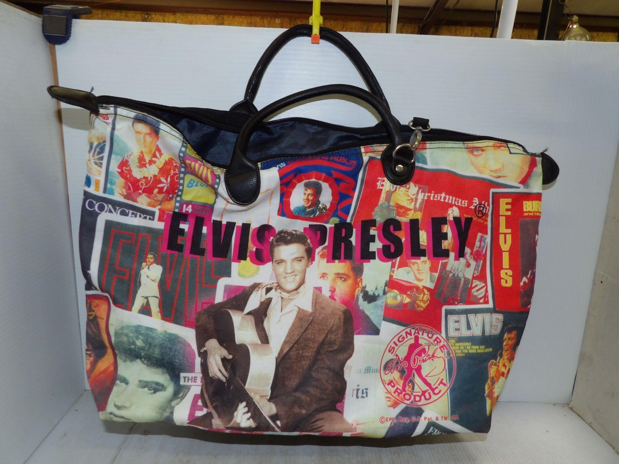 Elvis Presley Signature Product Collage Handbag