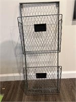 Wire wall mount file holder