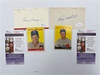 Autographs& 1950s cards w/ JSA COA