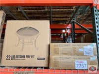 (8 pcs) assorted fire pits, and foldable