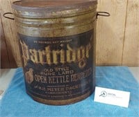 Partridge 50 pound Lard Can