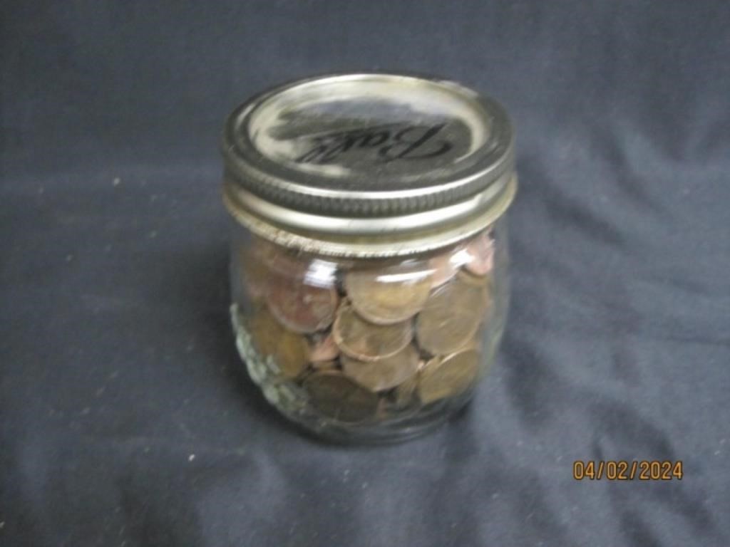 Jar Of 500+ Wheat Pennies