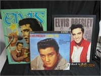 Vtg Metal Elvis Plaques