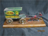 Antique Tin Police Wagon And Horse