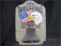 Bald Eagle Welcoming Hanging Plaque