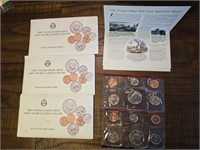 3 sets 1989 Uncirculated Coin Set with D and P