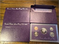 3 Sets 1991 US Mint Proof Sets