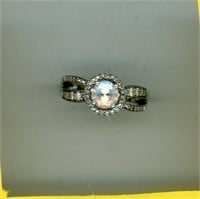 Sterling Ring S7 Large Round Gem