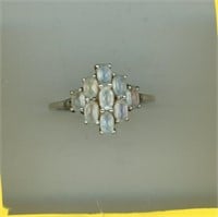 Sterling Ring S10 Peridot Multi Gem