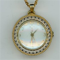 Lady Quartz Watch Necklace New 28”