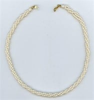 3 Strand Pearl Necklace 15”