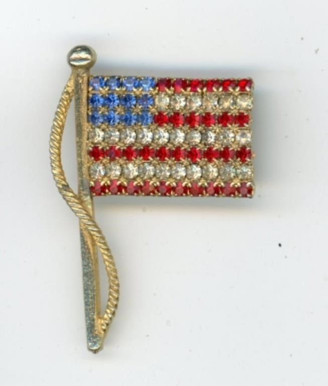 American Flag Pin Brooch 2”