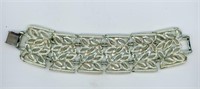 Silver Coro 1.5” Wide Bracelet 6.5”