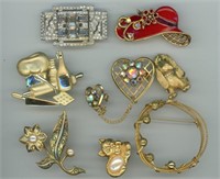 Lot of 8 Brooch Pins