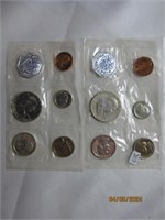 (2) US Proof Coin Set 1960 Small & Large Set of 2