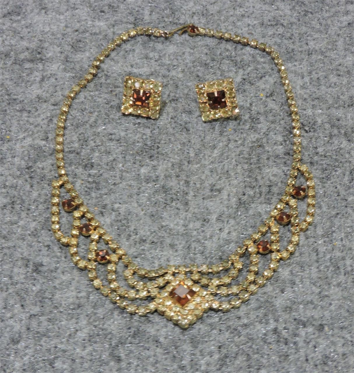Costume Jewelry, Necklace and Earrings