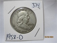 Franklin Half Dollar 1958-D