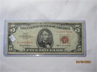 $5 Red Seal Bill 1963