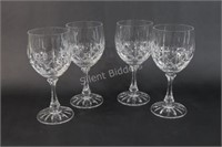 Cut Glass Crystal Wine Stemware