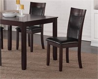 Set of 2 Solid Wood Espresso chairs