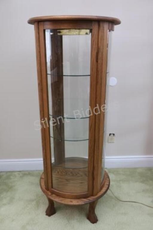 Round Antique Glass Display Cabinet