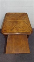 Drexel Oak End Table w/Pull Out Tray
