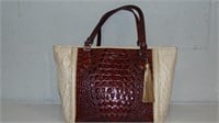 BRAHMIN Croc Leather Handbag VG