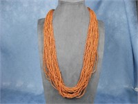 Coral Beaded Strand Necklace